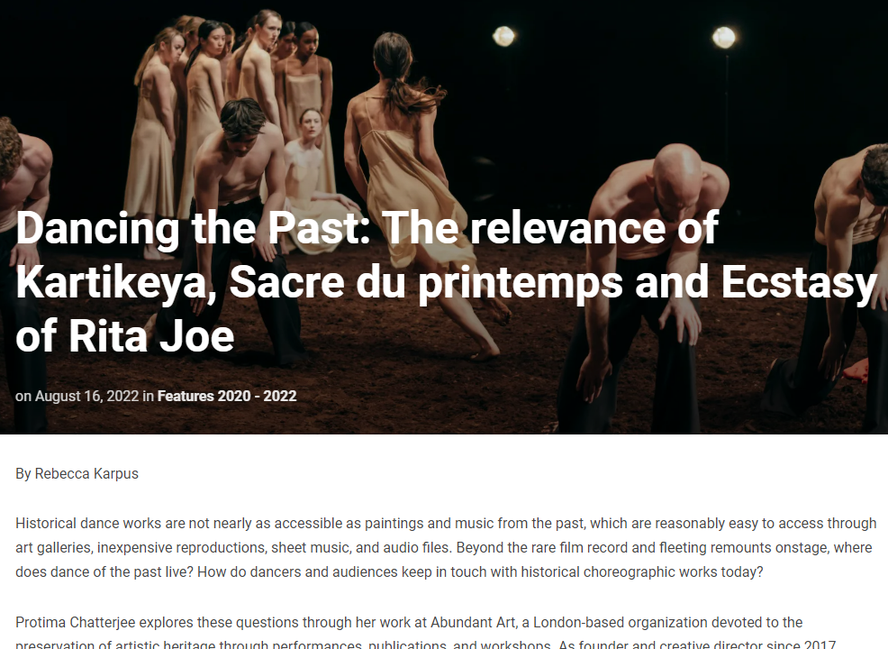 Dancing the Past